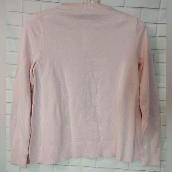 Crewcut Silver Metallic Eiffel Tower Pink Sweater - Picture 4 of 6